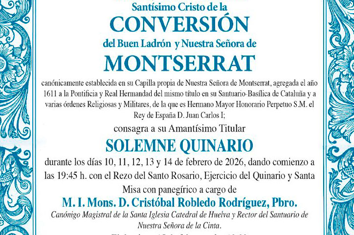 QUINARIO AL SANTÍSIMO CRISTO DE LA CONVERSIÓN DEL BUEN LADRÓN