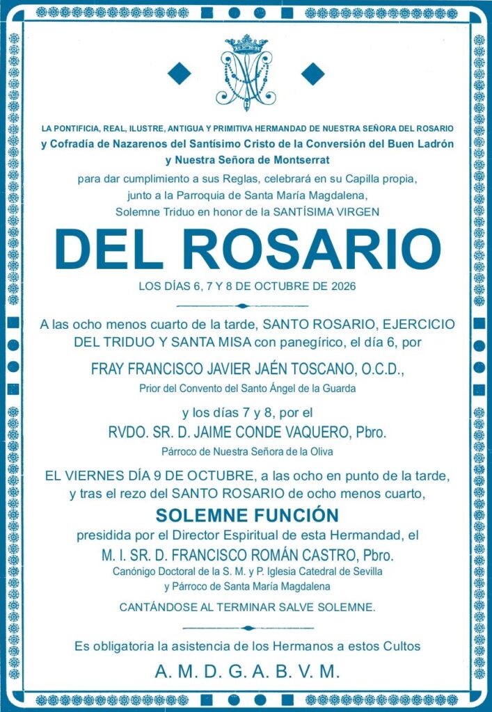 triduo rosario 2026